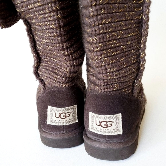 UGG Classic Cardy Convertible Wool Gold Trim Boots - Picture 11 of 14